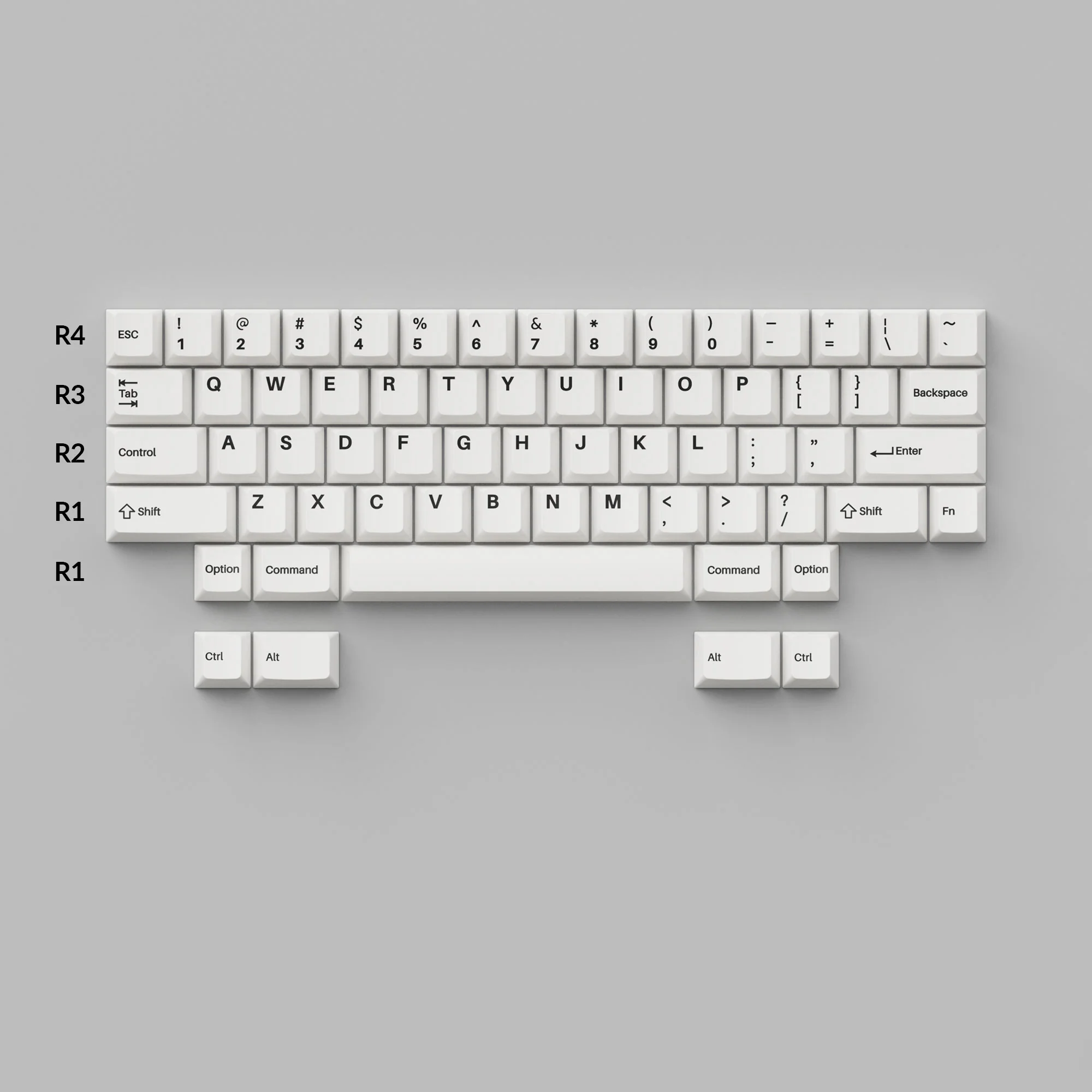 Cherry Profile Double - Shot PBT Full Set Keycaps - Black on White - Bow - Image 4