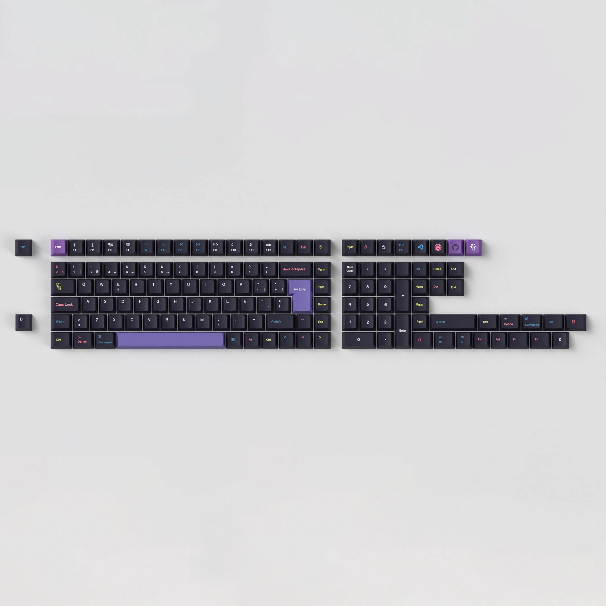 ISO Cherry Profile Dye-Sub PBT Full Set Keycap Set - Developer - Image 2