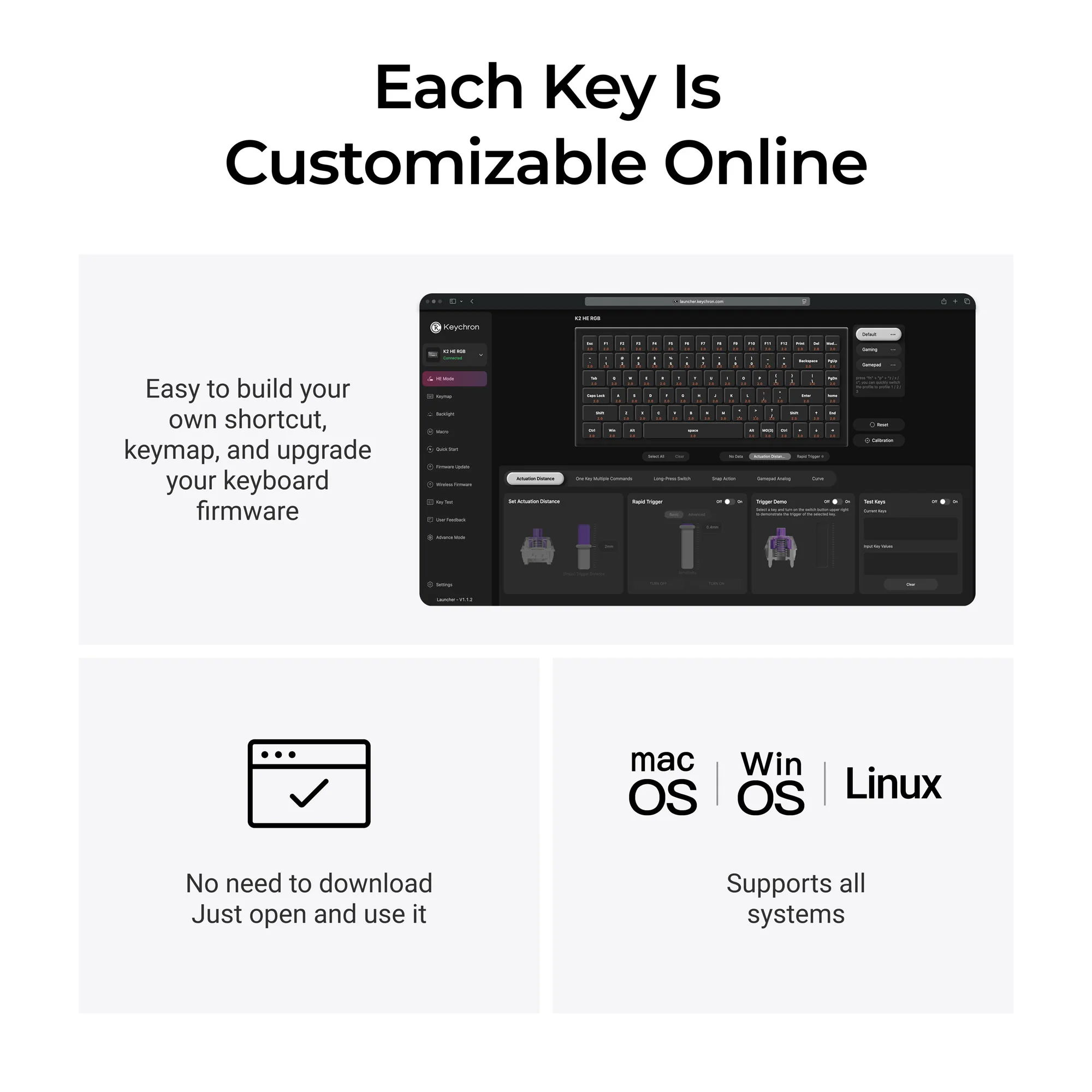 Keychron K2 HE Wireless Magnetic Switch Custom Keyboard - All-Wood Special Edition - Image 6