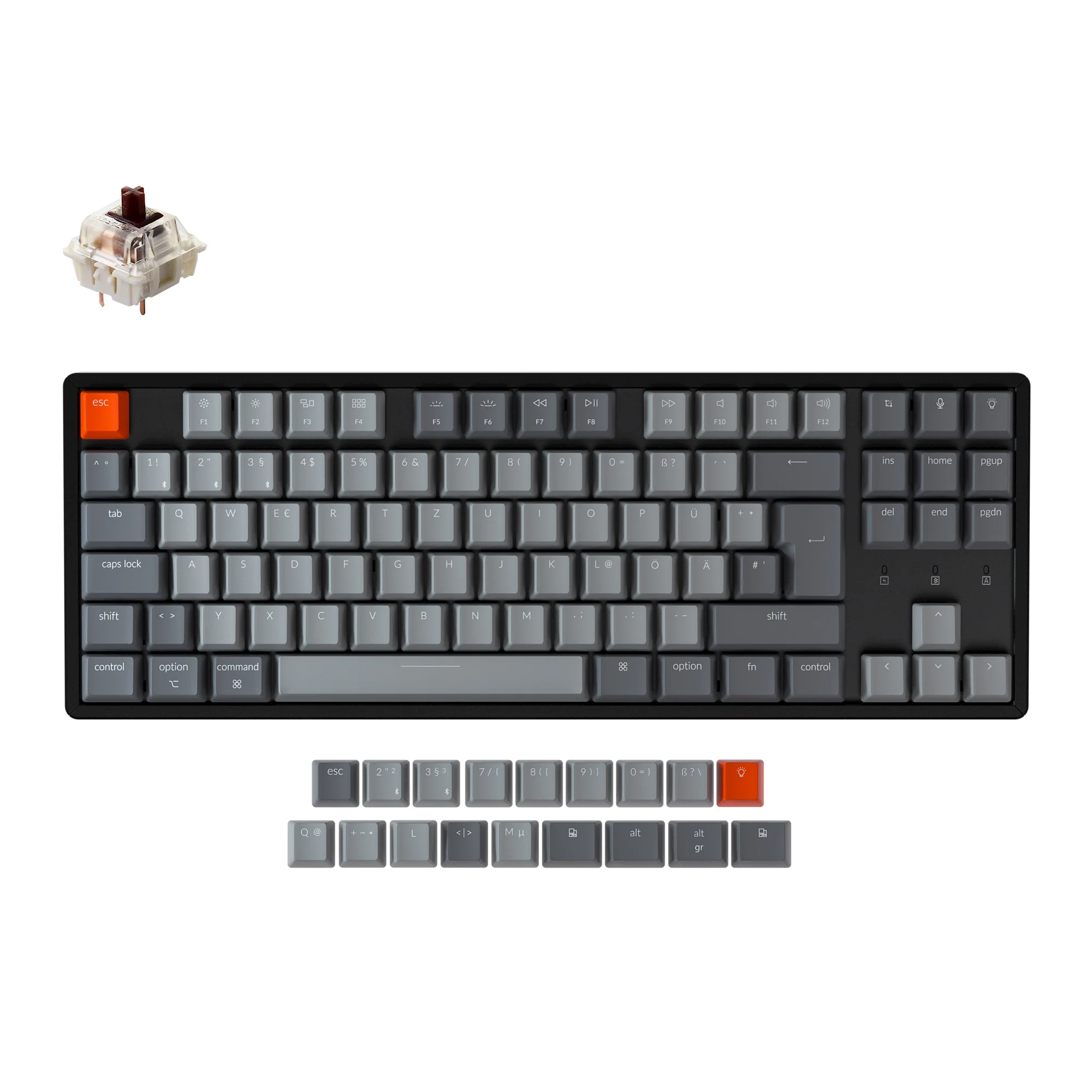 Keychron K8 Wireless Mechanical Keyboard (German ISO-DE Layout) - Image 3
