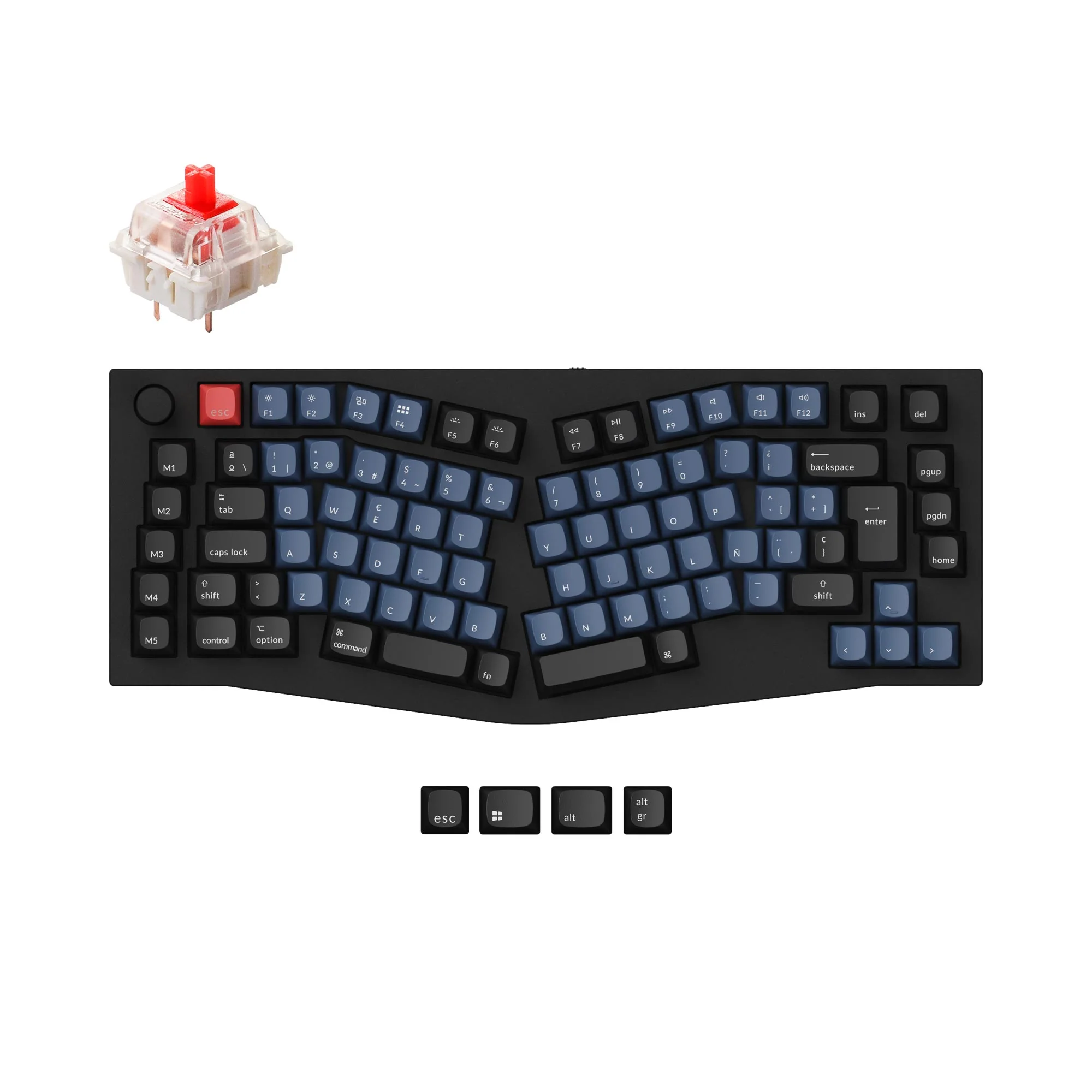 Keychron Q10 (Alice Layout) QMK Custom Mechanical Keyboard ISO Layout Collection - Image 7