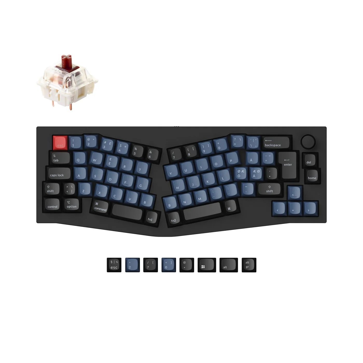 Keychron Q8 (Alice Layout) QMK Custom Mechanical Keyboard ISO Layout Collection - Image 8