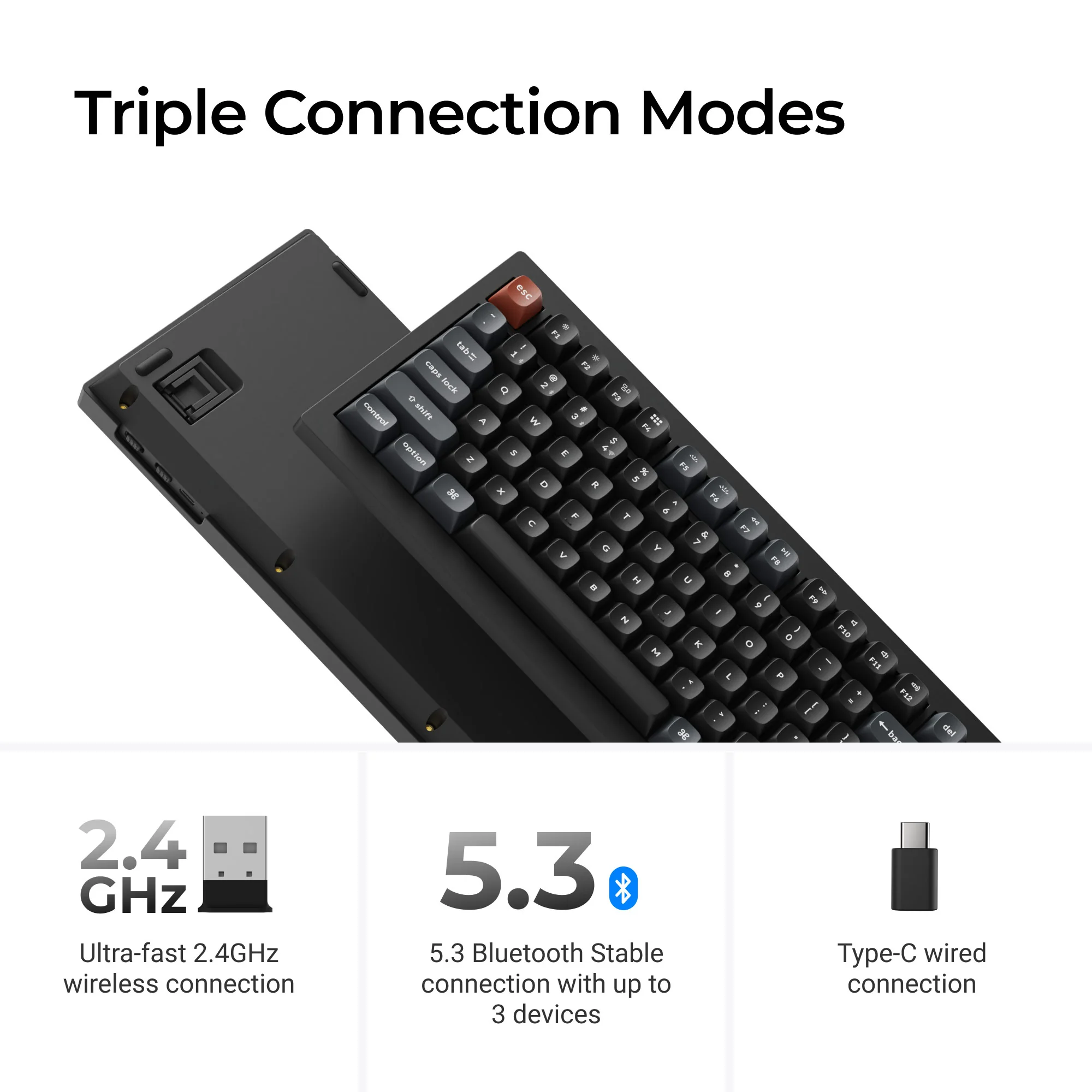 Keychron V1 Ultra 8K Wireless Custom Mechanical Keyboard - Image 6
