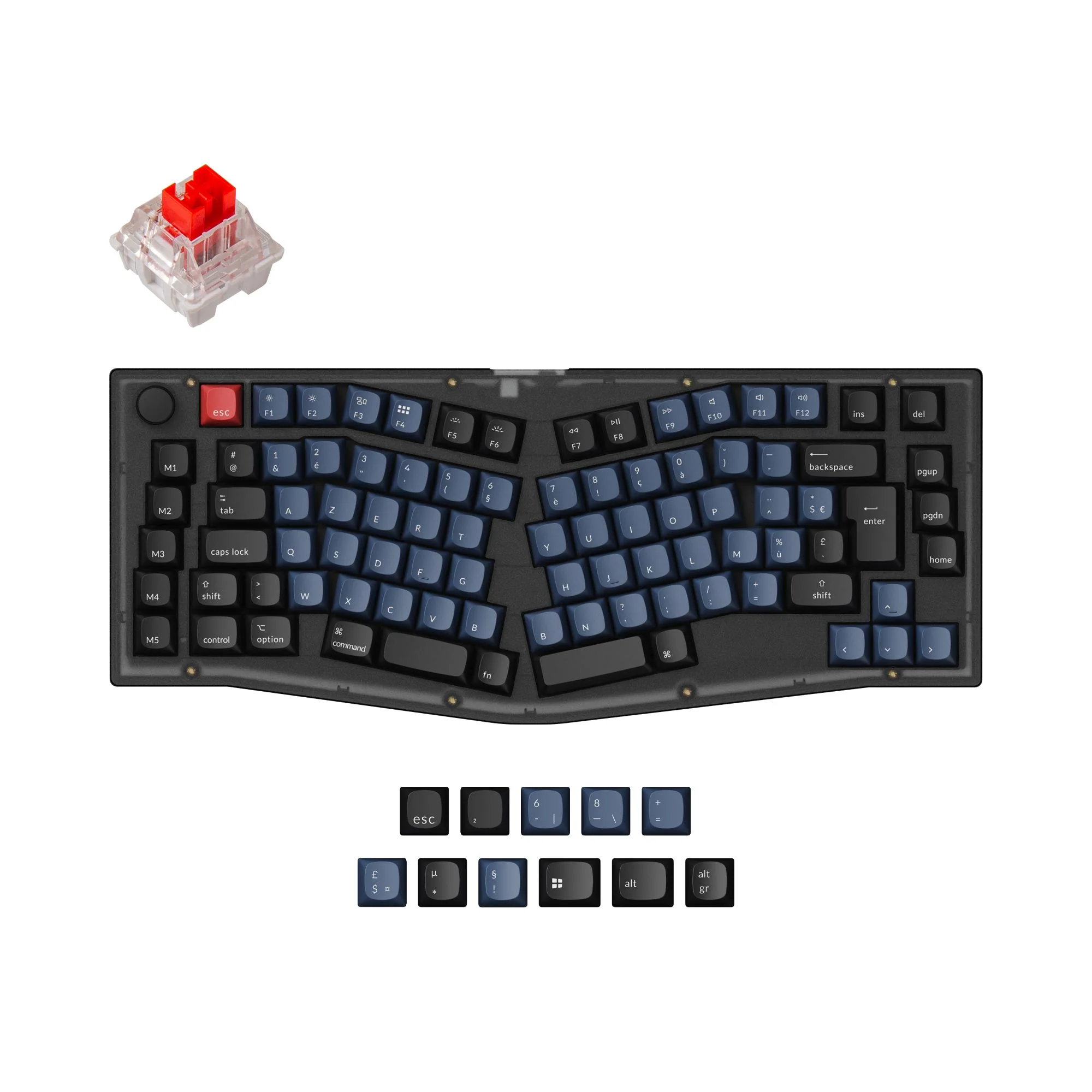 Keychron V10 (Alice Layout) QMK Custom Mechanical Keyboard ISO Layout Collection - Image 9