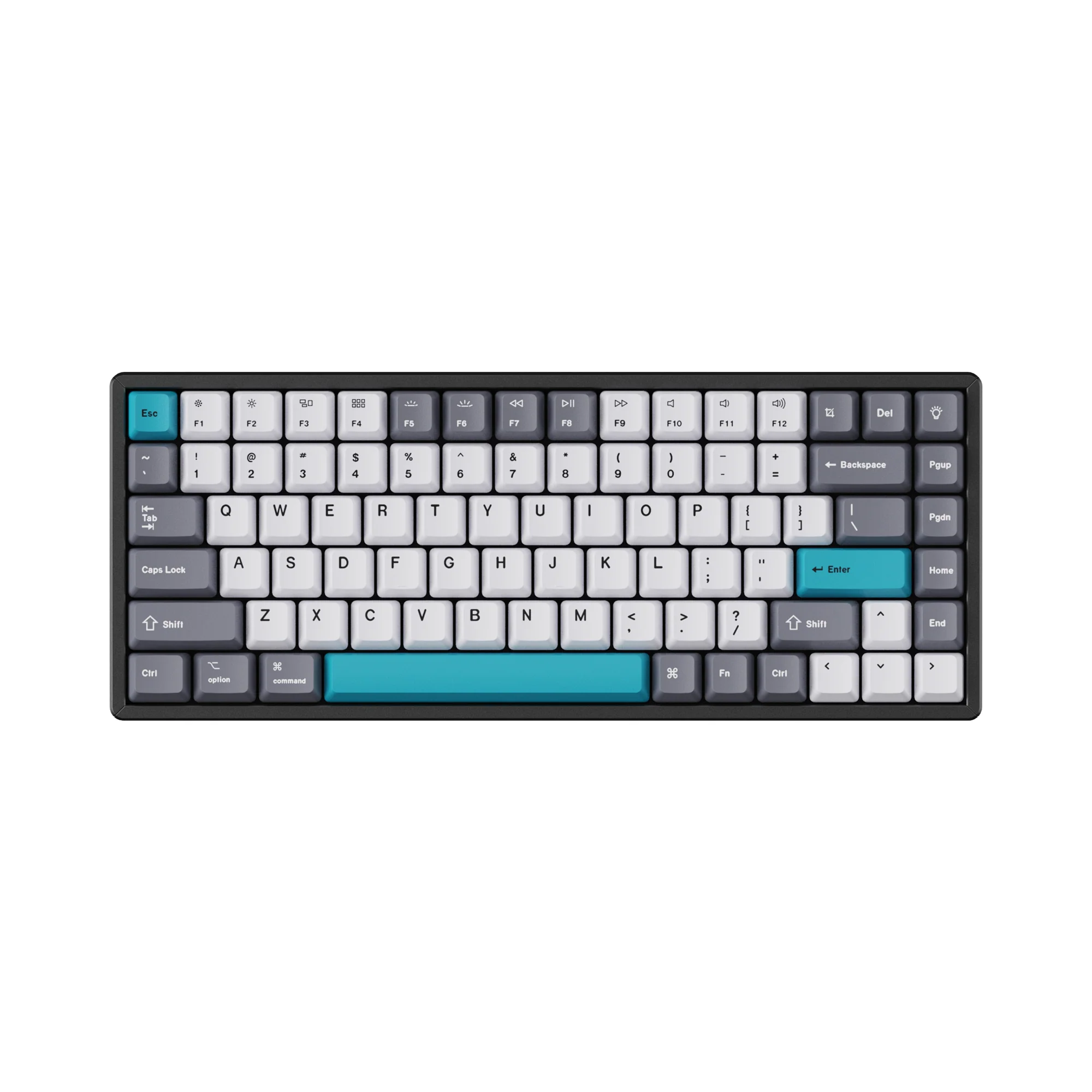 OEM Dye-Sub PBT Keycap Set - Grey White Blue - Image 3